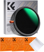 K&F CONCEPT 49mm Black Diffusion Mist Effect 1/4 & Variable ND2-32(1-5 Stops) & Circular Polarizing Filter CPL-in 1 Lens Filter with 18 Multi-Coatings for Camera Lenses (K-Series)