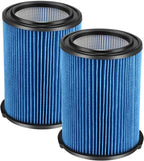 VF5000 Replacement Vacuum Filter 3 Layer Pleated with High Efficiency Particle Air Filter Material Compatible with Rigid Shop Vac 6-20 Gallon Wet Dry Vacuums (2 Packs)