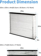 213 Replacement Filter Compatible with AprilAire 1210, 1620, 2210, 2216, 3210, 4200 Whole House Air Purifiers 20x25x4 Inches MERV 13 Furnace Filter,2-Pack