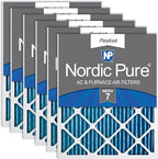 Nordic Pure 16x20x1 (15 1/2 x 19 1/2 x 3/4) Pleated MERV 7 Air Filters 6 Pack