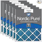 Nordic Pure 16x30x1 (Actual Size: 15 3/4 x 29 11/16 x 3/4) Pleated MERV 7 Air Filters 6 Pack