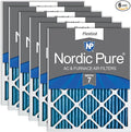 Nordic Pure 18x20x1 (Actual Size: 17 1/2 x 19 1/2 x 3/4) Pleated MERV 7 Air Filters 6 Pack