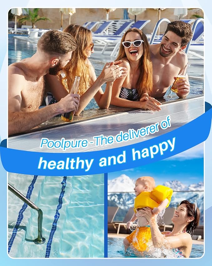 POOLPURE Removable Handle Spa Filter Replaces PJW60TL-OT-F2S, Jacuzzi Prem J300, J400, Unicel 6CH-961, 6541-383, 6540-476, 60 sq.ft Filter Cartridge with Built-in Dispenser, 2PACK