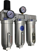 1" COMPRESSED AIR PARTICULATE FILTER WATER TRAP/PRESSURE REGULATOR/DESICCANT AIR DRYER/COALESCING FILTER FOR COMPRESSED AIR SYSTEMS GREAT FOR PLASMA CUTTER