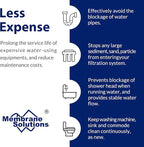 Membrane Solutions 50 Micron Sediment Water Filter Replacement Polypropylene Cartridge 10"x 2.5" for Whole House RO System, Compatible with Aqua-Pure AP110, GE FXUSC, WHKF-GD05, Culligan P5-6 Pack