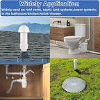2 Inch Vent Stack Pipe Filter,Sewer Vent Septic Filter Vents Pipe Cap for Roof PVC ABS Pipes Plumbing,Outdoor Vents Filters Remove Septic and Sewer Odors&Improve Yard Patio Air,with Mushroom Cap Cover
