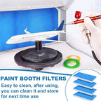Nuenen 8 Pieces Paint Booth Filter Airbrush Booth Filter Spray Airbrush Spray Exhaust Replace Paints Filters Double-Layer for Painting Craft Tents System Project