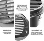 6" in Heavy Duty Thickened 304 Stainless Steel Air Vent Cover Louvered Grille Cover Vent Hood Flat Ducting Ventilation Air Vent Wall Air Outlet with Fly Screen Mesh for House (6inch-150mm Flat Black)