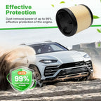 2PCS Engine Air Filter Fit for Ford Bronco 2021-2025 2026 2.3L/2.7L, Ford Ranger 2024 2025 2026 2.3L Car Replacement# MB3G-9601AA MB3Z-9601A Automotive Accessories
