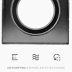 8 Inch Filter Box - Inline Duct Filter for Round Duct - Galvanized Steel Air Filter with EPDM Rubber Seal Gaskets - Intake Filter Ventilation - Ducting Filtration System for Home Improvement