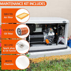 6485 Maintenance Kit for Generac 16-26kW Air Cooled Standby Generators - Compatible with 22kW 24kW Guardian Series, Includes 070185E Oil Filter, 0J8478S Air Filter, RC12YC Spark Plugs