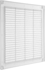 Vent Systems 10" x 10" Inch (Opening Dimensions) - Pack of 5 - White Plastic Soffit Vent Cover - Durable Flat Square Air Vent Grille with Mesh Screen - Ventilation Grill Wall, Ceiling Indoor, Outdoor
