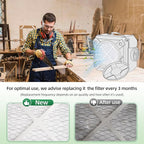 MERV-10 Air Filter Replacement Compatible with AlorAir CleanShield HEPA 550,Abestorm HEPA 550 Air Scrubber, 14.8" x 13.7" x 0.8" First-Stage Filtration, 5-Pack