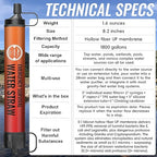 Emergency Water Filter Straw, Personal Survival Water Filtration System, Water Purifier, Outdoor Survival Gear and Equipment for Hiking Camping Accessories Cycling Fishing Preparedness (3PCS)