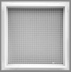 HVAC Premium 20" x 24" Cube Core Eggcrate Return Air Filter Grille for 1" Filter - Aluminum - White [Outer Dimensions: 22.5" x 26.5"]