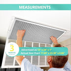 12x24x1 Electrostatic Air Filter, Washable & Reusable Aluminum AC/HVAC Furnace Filter, MERV 8, Lasts a Lifetime, Healthier Home or Office(Actual Size: 11.69"x23.38"x0.86")