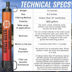 Water Filter Straw, Personal Water Filtration System, Water Purifier, Outdoor Emergency Survival Gear and Equipment for Hiking Camping Accessories Travel Fishing Emergency Preparedness (2PCS)