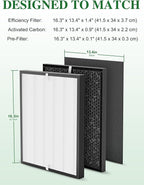 3000 Replacement Filter Compatible with Air Doctor 3000 Air Purifier, 1 Premium Filter + 2 Activated Carbon Filters + 4 Pre-Filters,Incompatible with AD3500