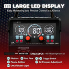 LTP8050 CNC | 80A Blowback Plasma Cutter, THC/ARC OK, Drag-Cut, 1" Clean (1.5" Sever), 220V, LED Display & Front Regulator, Air Filter for CNC Table