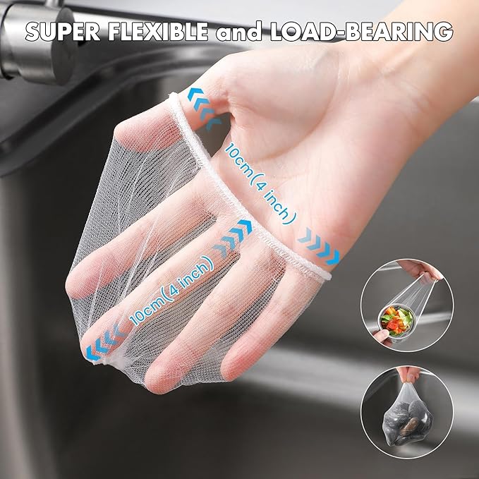 Disposable Sink Strainer Mesh Bags - Kitchen Accessories Sink Drain for Collecting Kitchen Food Waste Leftover Garbage (600)