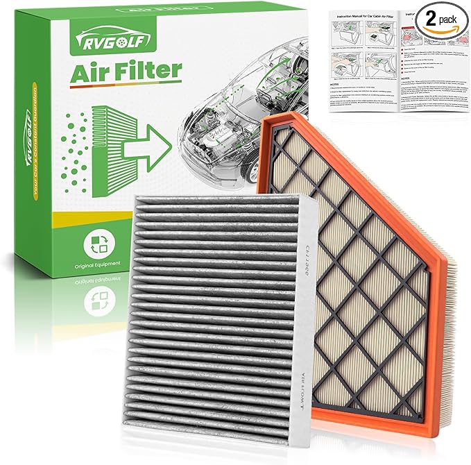 Engine+Cabin Air Filters Fit for 2018-2025 2026 Traverse, 2019-2026 Blazer, 2017-2026 Acadia, 2018-2026 Enclave, 2017-2026 XT5, 2020-2026 XT6 Engine Air Filter Accessories CF11966 CA12166