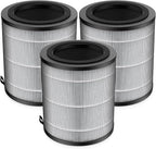 JF100 Replacement Filter, 3-in-1 Pre-Filter, HEPA and Activated Carbon Filtration System, 3 Pack