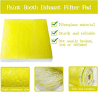 AUC Paint Booth Exhaust Filters,20" x 25" (200 pieces),22 Gram Fiberglass Paint Arrestors Pad,Captures Overspray Paint Particles in Paint booth