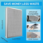 UBeesize 16x25x4 Reusable Air Filter - Washable, MERV 8,Permanent, Electrostatic - Lasts a Lifetime - Enjoy Fresher Air in Home and Office HVAC AC Furnace Systems(Actual Size:15.35x24.37x3.58Inch)