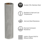 PATIKIL 40" L x 10" W Woven Wire Mesh, 30 Mesh 316L Stainless Steel Air Vent Filter Screen for Window Security Vent Cover Filtration Animals Fence