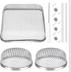 TONDA RV Furnace Vent Screen, Bug Screens Heater Vent Cover for Camper with Installation Tool and Silicone Rubber, 2 Round and 1 Square