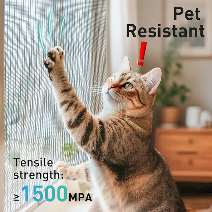 304 Stainless Steel Mesh Window Screen Roll,47IN x 10FT Black Metal Window Screen Replacement,Window Screen Mesh for Window,Door,Patio,Pet,Vent,Filter,Porch,Cage and DIY Project (22 Mesh)