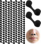 100Pcs Nasal Filters, Nose Plugs for Dust, Disposable Soft Sponge Nostril Filters for Allergies, Construction & Outdoor Activities, Black