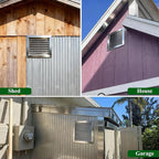 Heat Dissipation Louvered Vent Wall Gable Vents 304 Stainless Steel, Weather-Resistant Air Grille for Shed Barn Generator Box(28x31in/70x80cm)