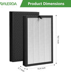 2 Pack H05 Replacement Filter, Compatible with HIMOX H05 Air Puri fier, H13 Grade True HEPA Filter (Not Fit HIMOX H04)