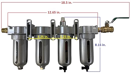 THB 4 Stage Ultra Clean Compressed Air Filter Dryer Combination (3/8" NPT)