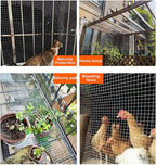 Garden Chicken Wire Animals Enclosure 304 Stainless Steel Woven Wire Mesh Welded Mesh Galvanised Steel Wire Hard and Heat Resisting Wire Mesh Used for Many Projects (Size : L:1.2m-H:1m-0.6cm)