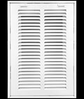 HVAC Premium 8 x 20 Duct Opening Steel Return Air Filter Grille, for 1-inch Filter, Removable Door, Flat Stamped HVAC Vent Cover Grille, Outer Dimensions 10.5 x 22.5