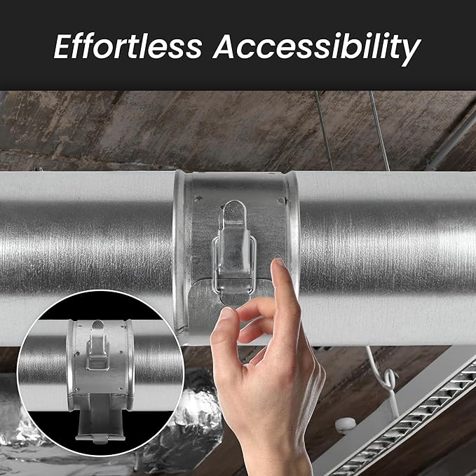 8" Inch Filter Replacement - Round Duct Filter System - G4 Class Filter and Mesh Screen - Dust Collection and Air Purification