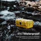 Evergreen 57 Waterproof Dry Box Protective Case with Pick & Pluck Foam - Travel Safe/Mil Spec/USA Made - for Cameras, Phones, Hiking, Boating, Water Sports, Action Cams (Black)