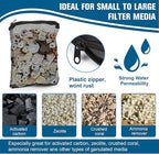 10Pcs Media Bags for Aquarium Fine Mesh Bag Aquarium Filter Media Bags with Plastic Zipper Suitable for Activated Carbon, Filter Stones, Ceramic Rings（Black）