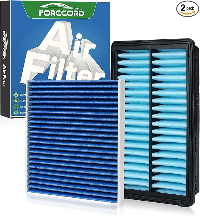Cabin & Engine Air Filter Fit for Kia Sorento (2016-2020) 2.0L 2.4L 3.3L Activated Carbon Cabin Filter Replace#97134C6900 28113A9100 Car Aaccessories
