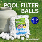AQUASTRONG Pool Filter Balls for Sand Filters, 4.6 lbs Reusable Pool Sand Filter Balls (Replaces 150 lbs of Sand), Efficient Water Filtration Pool Filter Balls for Swimming Pools, Filter Pumps