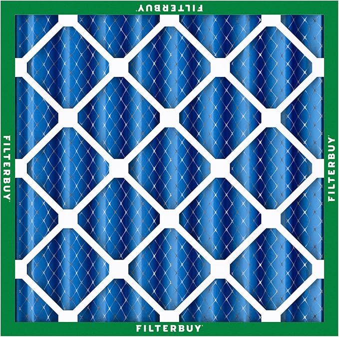 Filterbuy 13.25x13.25x4 Air Filter MERV 13 Optimal Smoke & Allergy Defense (5-Pack), Electrostatic Pleated HVAC AC Furnace Filters Replacement, Made in USA (Actual Size: 13.25 x 13.25 x 3.63)