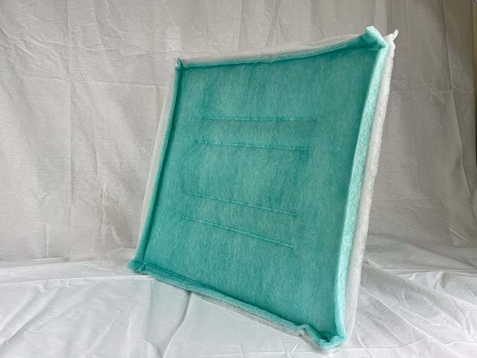 wioboy Paint Spray Booth Intake Filter Pad, 20" x 20" (20/case) Tacky Panel with Internal Wire Frame