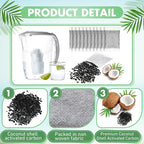 Lounsweer 100 Pcs Activated Charcoal Water Filter Coconut Shell Distiller Filters Activated Charcoal Sachets for Most Replacement Countertop Water Distillers