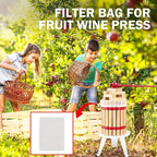 CAELUM 4.75 Gallon Capacity Fruit and Wine Press Filter Bag, 2Pack Juice Maker Filter Bag for Outdoor, Kitchen