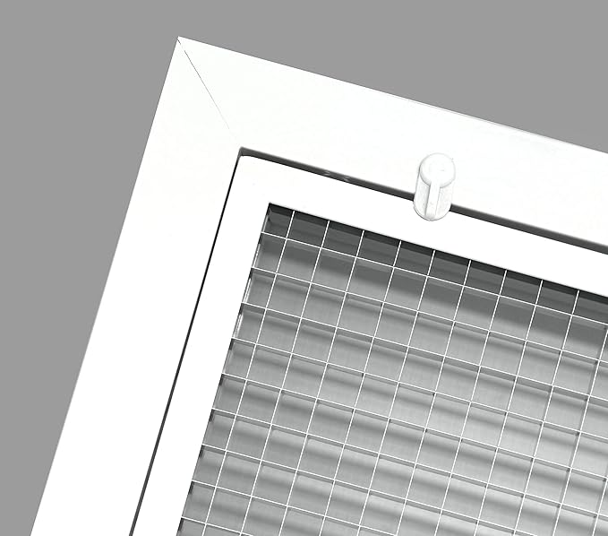 HVAC Premium 20" x 30" Cube Core Eggcrate Return Air Filter Grille for 1" Filter - Aluminum - White [Outer Dimensions: 22.5" x 32.5]