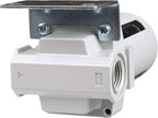 PneumaticPlus SAF400-N04B Compressed Air Particulate Filter 1/2" NPT, 10 Micron Element, Poly Bowl, Manual Drain, Bracket