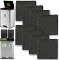 8 Pack Activated Carbon Filters Fits EKO Trash Can with Built-in Compartment 11.8 Gallon, 20L+20L, 36L+24L, Also Fits SIMPLI-Magic Garbage Bins Gallons, Refill for Trash Can and Compost Bin