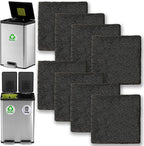 8 Pack Activated Carbon Filters Fits EKO Trash Can with Built-in Compartment 11.8 Gallon, 20L+20L, 36L+24L, Also Fits SIMPLI-Magic Garbage Bins Gallons, Refill for Trash Can and Compost Bin